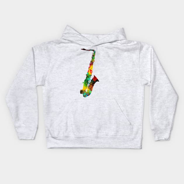 Saxophone Kids Hoodie by erzebeth